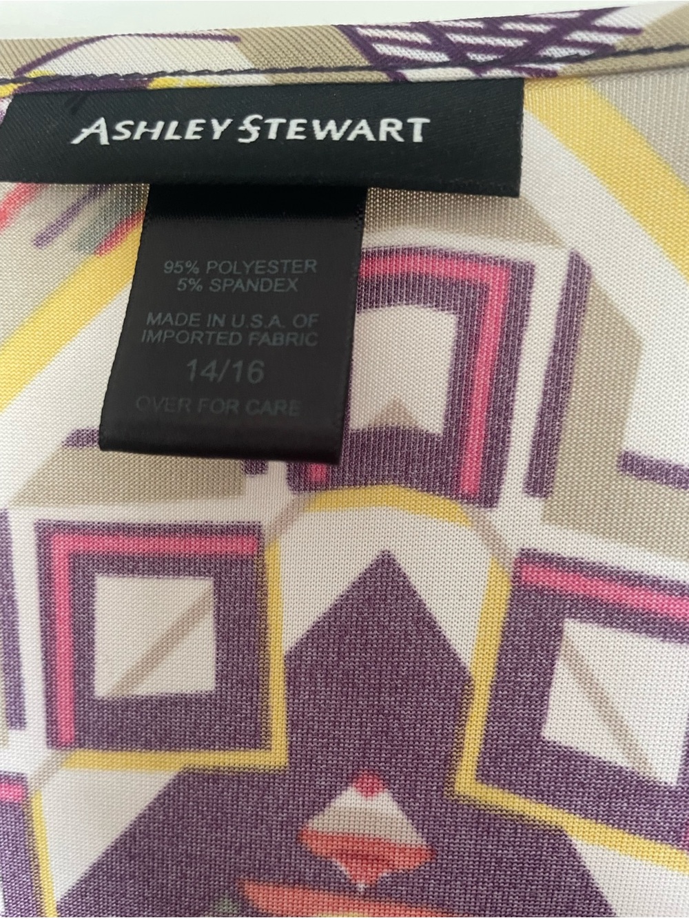 Vintage Y2K  Geo-Print Cinched Waist Maxi Dress in Maroon Red Yellow Size 14/16 - Picture 4 of 4